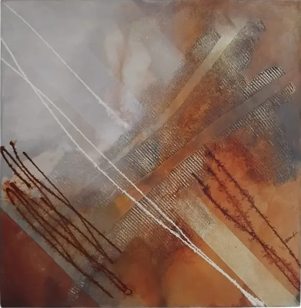 Foto de um(a) ADRIANA BANFI - Pipa é datada de 2003, óleo sobre tela, 70 x 70 cm e assinado a mão no verso, da categoria de Pinturas. Vendido no marketplace Trésors.