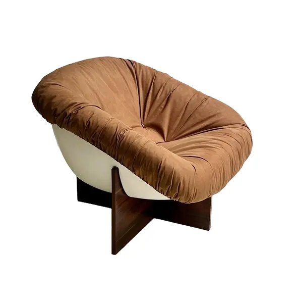 Foto de um(a) Poltrona Lafer MP 61 - Estrutura em Fibra de Vidro com Estofado em Chenille e Base em Madeira Nobre, da categoria de Poltronas. Poltrona Lafer MP 61 - uma obra-prima que combina sofisticação e comodidade. Com estrutura em fibra de vidro, estofado em... Vendido no marketplace Trésors.