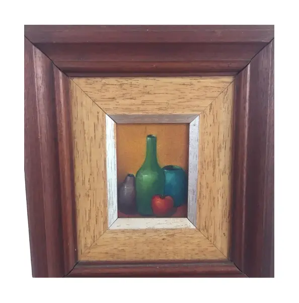 Foto de um(a) Antigo Quadro Pintura A Óleo Sobre Tela Natureza Morta, da categoria de Pinturas. Linda pintura.Medidas: 30x27cm. Vendido no marketplace Trésors.