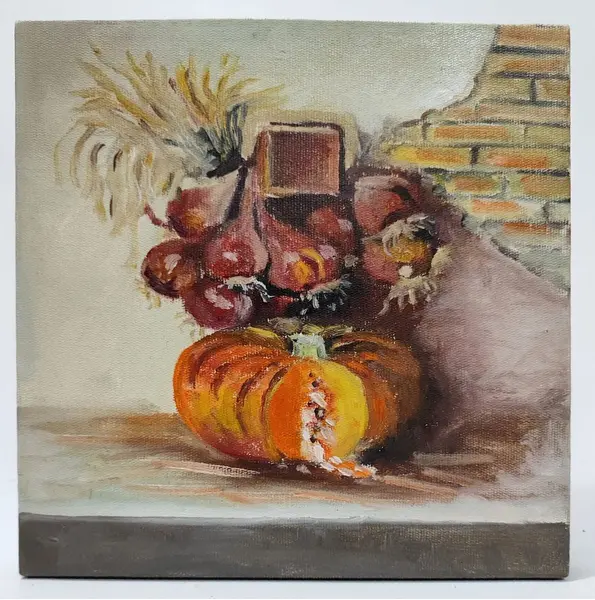 Foto de um(a) Óleo sobre Tela, Paulo Silvatti, Década de 2000, da categoria de Pinturas. Óleo sobre tela com chassi tipo painel. Autor: paulo silvatti, anos 2000 A: 20 cm L: 20 cm P: 3,5 cm Peso: 140 g. Mostrado de uma perspectiva diferente. Vendido no marketplace Trésors.