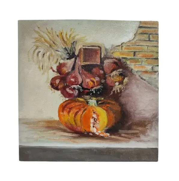 Foto de um(a) Óleo sobre Tela, Paulo Silvatti, Década de 2000, da categoria de Pinturas. Óleo sobre tela com chassi tipo painel. Autor: paulo silvatti, anos 2000 A: 20 cm L: 20 cm P: 3,5 cm Peso: 140 g. Vendido no marketplace Trésors.