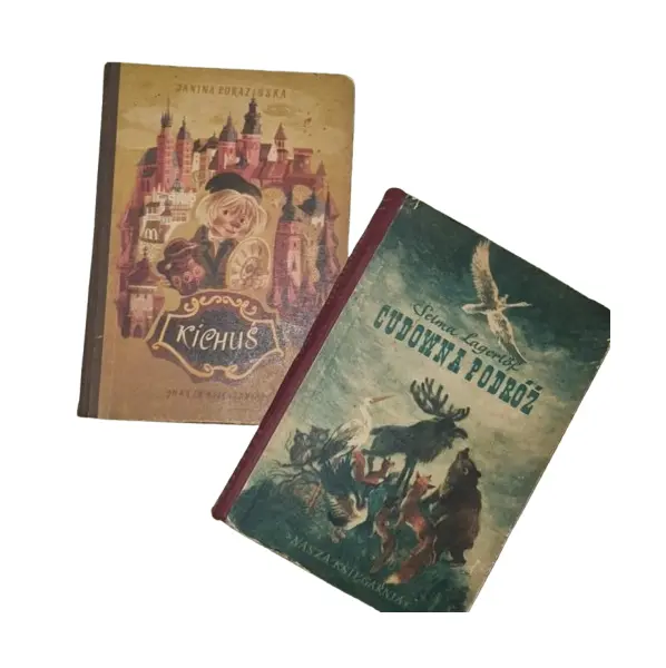 Foto de um(a) RARIDADE COLECIONADOR LIVROS INFANTIS POLONESES ANOS 50, da categoria de Livros. 1- UMA JORNADA MARAVILHOSA - VOL. 1 - SELMA LAGERLOF- 1955 2- kichus, Janaina porazinska, 1956 Ambos da editora nas a... Vendido no marketplace Trésors.