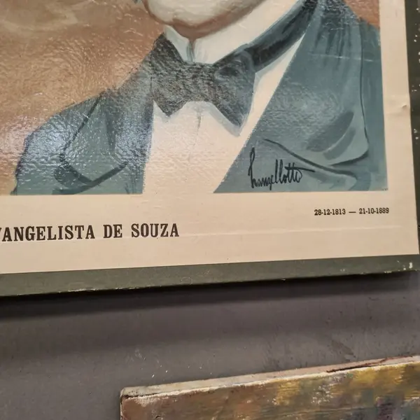 Foto de um(a) Encarte Antigo Barão do Mauá, da categoria de Impressões. Encarte antigo de personalidades, Barão do Mauá, antigo, cores originais. Mostrado de uma perspectiva diferente. Vendido no marketplace Trésors.