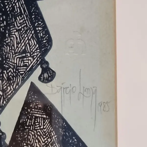 Foto de um(a) Gravura de Darcio Lima Tiragem 41/108, da categoria de Pinturas. Gravura do artista Darcio Lima, datada de 1985, tiragem 41/108. Dárcio Raphael Leão de Bragança e Aragão dos Castro Lima... Mostrado de uma perspectiva diferente. Vendido no marketplace Trésors.