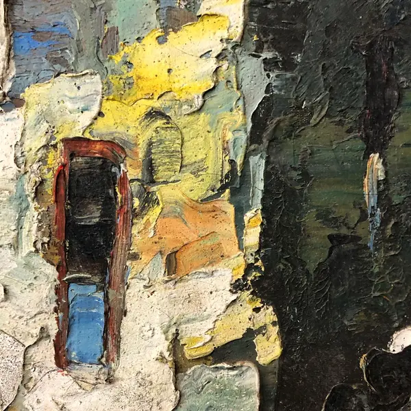 Foto de um(a) Pintura Josan, da categoria de Pinturas. Óleo sobre tela do renomado artista Josan, da época em que ele ainda assinava com S. Mostrado de uma perspectiva diferente. Vendido no marketplace Trésors.