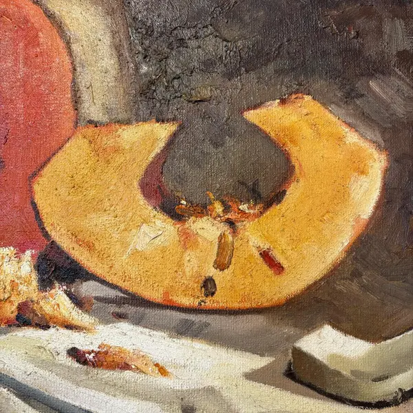 Foto de um(a) Pintura - Natureza morta em OST - James Christian (1,02 x 0,85), da categoria de Pinturas. James Christian (1,02 x 0,85). Mostrado de uma perspectiva diferente. Vendido no marketplace Trésors.
