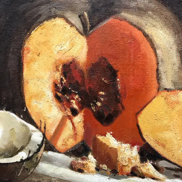 Foto de um(a) Pintura - Natureza morta em OST - James Christian (1,02 x 0,85), da categoria de Pinturas. James Christian (1,02 x 0,85). Mostrado de uma perspectiva diferente. Vendido no marketplace Trésors.