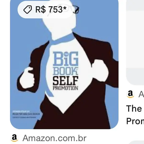 Foto de um(a) Livro capa dura - Big Book Self Promotion, da categoria de Livros. Livro capa dura com sobrecapa, primeira edição de 2009. Marcas do tempo. Mostrado de uma perspectiva diferente. Vendido no marketplace Trésors.