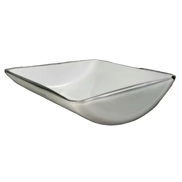 Foto de um(a) Centro de mesa em murano branco Av. Mazzega, da categoria de Centro de mesa. A.V. MAZZEGA centro de mesa em vidro artístico opalescente de Murano. Assinado. Forma Convexa. TRATA-SE DE MANUFATURA DO... Vendido no marketplace Trésors.