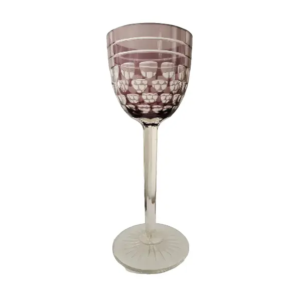 Foto de um(a) Taça Bohemia Cristal Violeta Lapidado, da categoria de Taças. Taça de Vinho em Cristal Bohemia Lapidado - Cor Violeta - 19,5 cm Linda taça em cristal Bohemia (Bohemia Crystal) lapidado,... Vendido no marketplace Trésors.