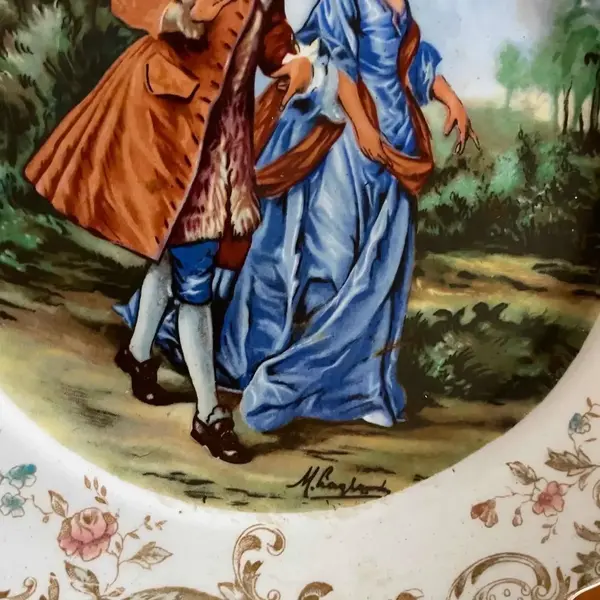 Foto de um(a) Antigos Pratos Decorativos Porcelana Inglesa John Maddock, da categoria de Pratos Decorativos. John Maddock & Sohns - Royal Vitreous. Antigo e lindo conjunto com quatro pratos decorativos em porcelana artística inglesa.... Mostrado de uma perspectiva diferente. Vendido no marketplace Trésors.