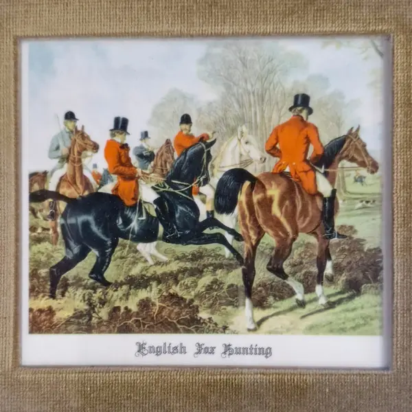 Foto de um(a) Nobre par de quadros caçada inglesa, da categoria de Pinturas. Belíssimo par de quadros decorativos de estética clássica e aristocrática, reproduzindo obras do artista George Wright,... Mostrado de uma perspectiva diferente. Vendido no marketplace Trésors.