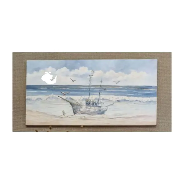 Foto de um(a) Tela Marina 1999, da categoria de Pinturas. Marina em acrilico sobre tela do artista catarinense josi, de 1999 A: 50 cm L: 1m. Mostrado de uma perspectiva diferente. Vendido no marketplace Trésors.