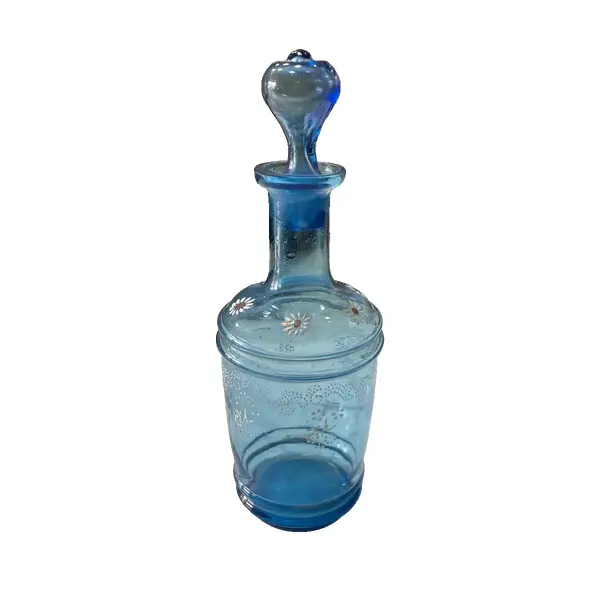 Foto de um(a) Antigo Perfumeiro Frasco Vidro Veneziano Azul Pintado À Mão, da categoria de Perfumeiros. Peça do século XX. Pintada à mão Altura 20cm. Vendido no marketplace Trésors.
