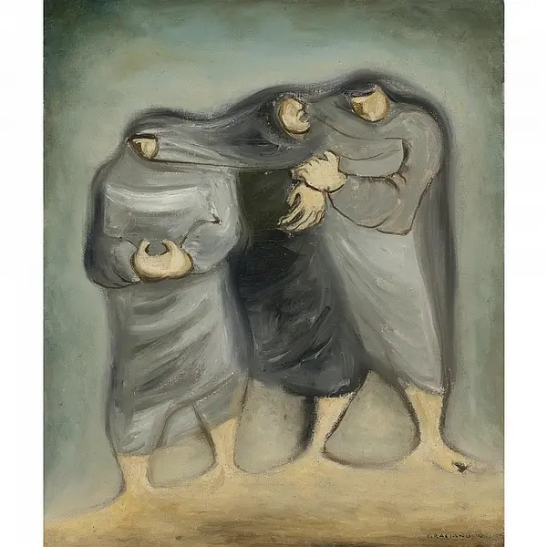 Foto de um(a) ​ Clóvis Graciano (1907–1988) O Gigante do Modernismo Paulista e da Temática Social Brasileira., da categoria de Pinturas. Clóvis Graciano (1907–1988) O Gigante do Modernismo Paulista e da Temática Social Brasileira A Força do Grupo Santa Helena:... Vendido no marketplace Trésors.