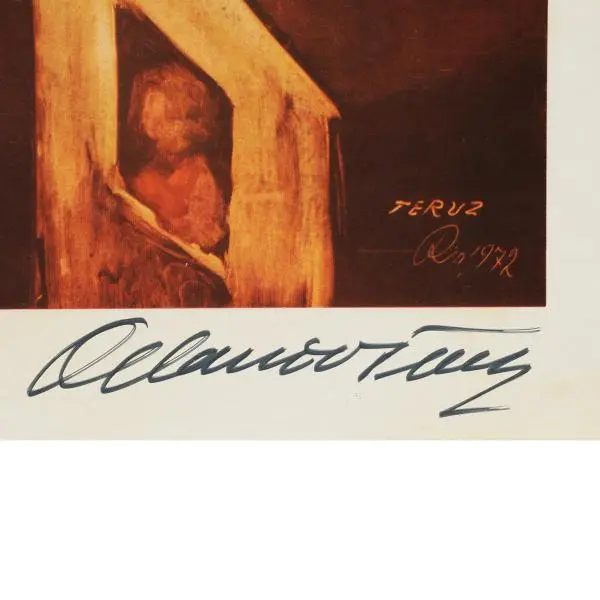 Foto de um(a) Gravura offset favela, obra do artista orlando teruz. peça datada de 1972 e assinada de próprio punho pelo autor no canto inferior direito. em ótimo estado. medidas: 32cm x 42cm e sem moldura, da categoria de Serigrafia. Orlando Teruz Brasil - 1902 - 1984 Estuda na Escola Nacional de Belas Artes - Enba entre 1920 e 1923, é aluno de Baptista da... Mostrado de uma perspectiva diferente. Vendido no marketplace Trésors.