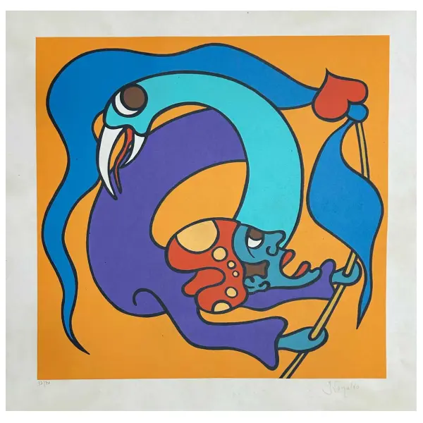Foto de um(a) Ivonaldo, gravura 48 x 48 cm sem moldura e assinada à mão, da categoria de Serigrafia. Vendido no marketplace Trésors.