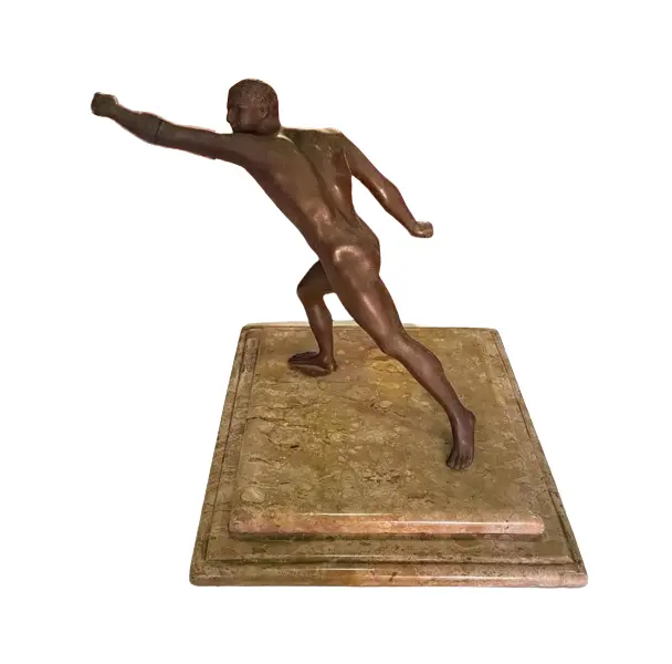 Foto de um(a) Antiga Rara Escultura Gladiador Borghese Em Bronze Francês, da categoria de Escultura. Antiga e expressiva escultura artística representando Gladiador Borghese, em bronze francês, base em mármore. Peça com... Vendido no marketplace Trésors.