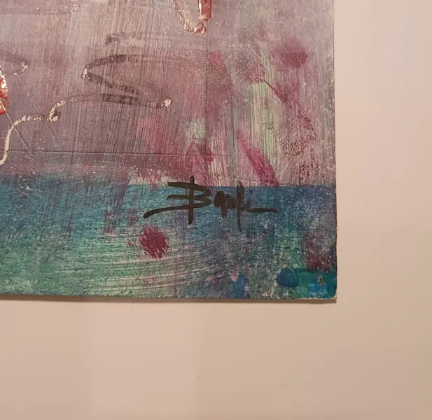 Foto de um(a) Adriana Banfi - Técnica Mista, sem título, 1991, medindo 50x70cm, sem moldura e assinado à mão, da categoria de Pinturas. Adriana Banfi - Técnica Mista, sem título, 1991, medindo 50x70cm, sem moldura e assinado à mão. Mostrado de uma perspectiva diferente. Vendido no marketplace Trésors.