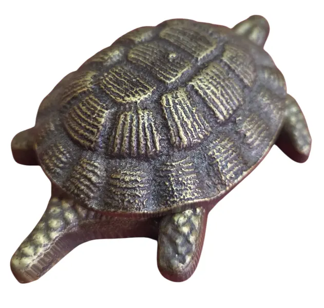 Foto de um(a) Cinzeiro Marinho: Tartaruga em Bronze, da categoria de Cinzeiros. Inspirada na longevidade e resistência das tartarugas marinhas, esta peça decorativa em bronze é um item de destaque para... Mostrado de uma perspectiva diferente. Vendido no marketplace Trésors.