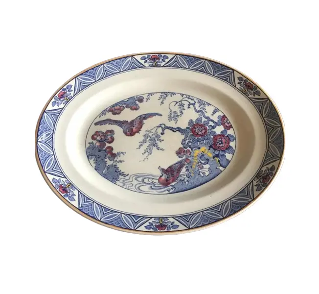 Foto de um(a) Antiga E Grande Travessa Prato Porcelana Inglesa Bristol, da categoria de Travessas e tigelas. Bela e grande travessa em porcelana inglesa, da antiga manufatura Bristol fundando em 1652. Início século XX. Em perfeito... Vendido no marketplace Trésors.