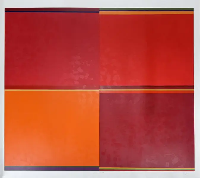 Foto de um(a) Maravilhosa e enorme litogravura de Gonçalo Ivo, denominada "Oratório para quatro vozes", Assinada a mão pelo artista, da categoria de Serigrafia. Maravilhosa e enorme litogravura de Gonçalo Ivo, denominada "Oratório para quatro vozes", é uma P.I. (prova do impressor),... Vendido no marketplace Trésors.