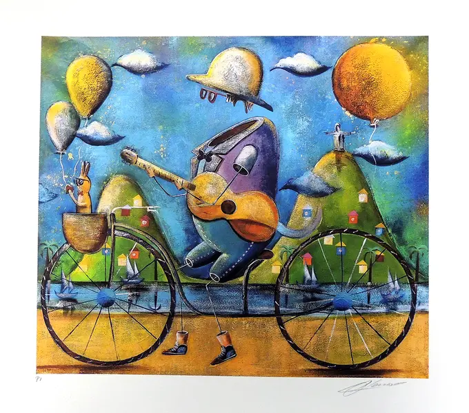 Foto de um(a) HOJE TEM VIOLÃO E TEMPO BOM 50 x 70 cm - Alemão Arte, da categoria de Serigrafia. Serigrafia original póstuma do artista Alemão Arte. Dimensões: Altura: 50 cm Largura: 70 cm Breve biografia do artista:... Vendido no marketplace Trésors.
