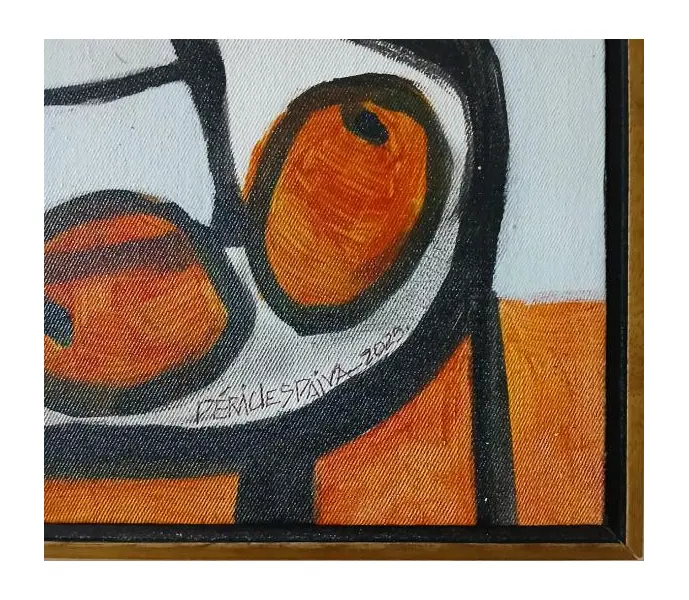 Foto de um(a) Péricles Paiva - 1946 - Quadro óleo sobre tela, natureza morta, medindo 33x39cm, com moldura, ano 2025., da categoria de Pinturas. Mostrado de uma perspectiva diferente. Vendido no marketplace Trésors.