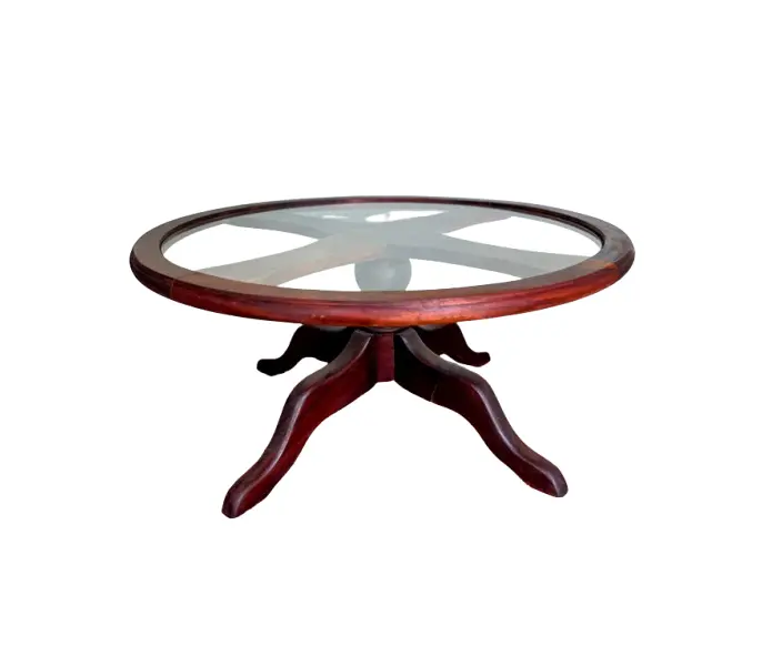 Foto de um(a) Mesa de centro em madeira nobre maciça, da categoria de Mesas de centro. Com design clássico e presença marcante, esta mesa de centro em madeira nobre é um verdadeiro destaque para a sala de estar.... Vendido no marketplace Trésors.