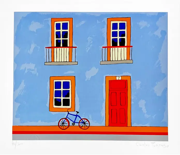 Foto de um(a) FACHADA Azul Red (30 x 35 cm) - Carlos Furtado, da categoria de Serigrafia. Serigrafia original póstuma do artista Carlos Furtado. Dimensões: Altura: 30 cm Largura: 35 cm Breve biografia do artista:... Vendido no marketplace Trésors.