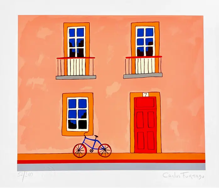 Foto de um(a) FACHADA Rosé Red (30 x 35 cm) - Carlos Furtado, da categoria de Serigrafia. Serigrafia original póstuma do artista Carlos Furtado. Dimensões: Altura: 30 cm Largura: 35 cm Breve biografia do artista:... Vendido no marketplace Trésors.