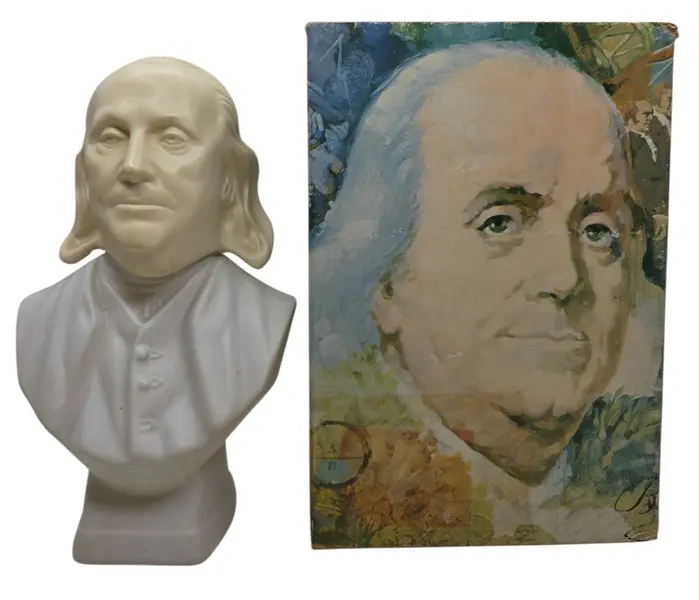 Foto de um(a) Perfume Avon Benjamin Franklin Vintage, da categoria de Outros colecionáveis. Perfume Avon Benjamin Franklin Vintage. Mostrado de uma perspectiva diferente. Vendido no marketplace Trésors.