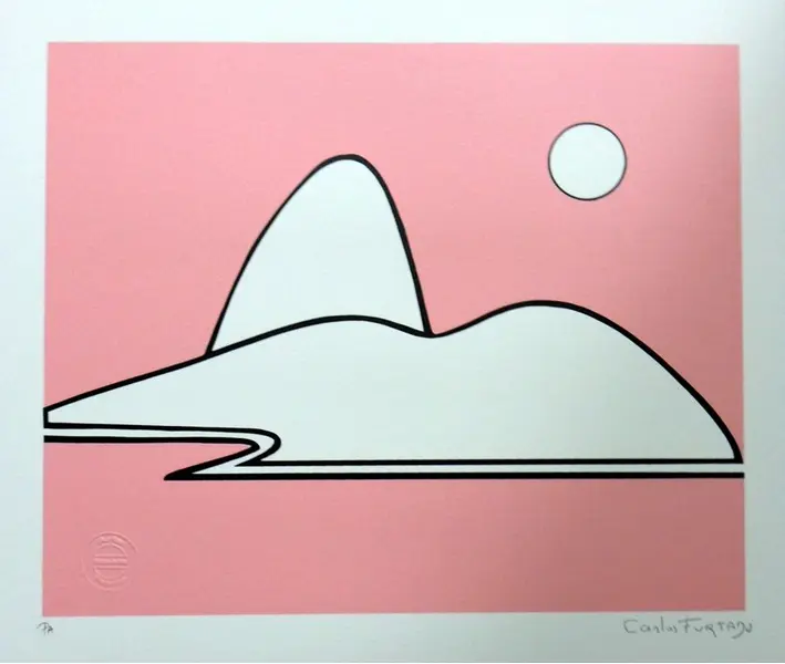 Foto de um(a) Pão de Açucar branco fundo rosa 30 x 35 cm - Carlos Furtado, da categoria de Serigrafia. Serigrafia original póstuma do artista Carlos Furtado. Dimensões: Altura: 30 cm Largura: 35 cm Breve biografia do artista:... Vendido no marketplace Trésors.
