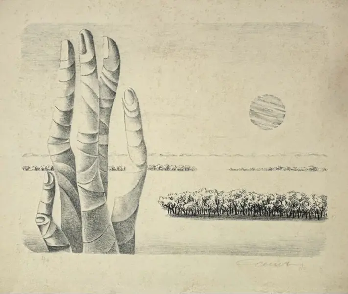 Foto de um(a) Walter Lewy - Surreal, exemplar 2 de 50, medindo 50x60 cm, datada de 1973, sem moldura e com assinatura a mão do artista, da categoria de Serigrafia. Walter Lewy - Surreal, é uma Litografia exemplar 2 de 50, medindo 50x60 cm, datada de 1973, sem moldura e com assinatura a... Vendido no marketplace Trésors.