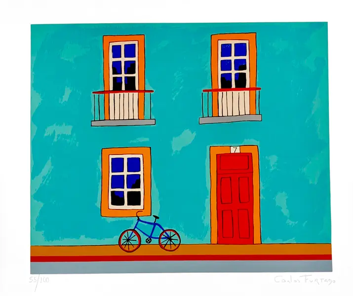 Foto de um(a) FACHADA Verde Água Red (30 x 35 cm) - Carlos Furtado, da categoria de Serigrafia. Serigrafia original póstuma do artista Carlos Furtado. Dimensões: Altura: 30 cm Largura: 35 cm Breve biografia do artista:... Vendido no marketplace Trésors.