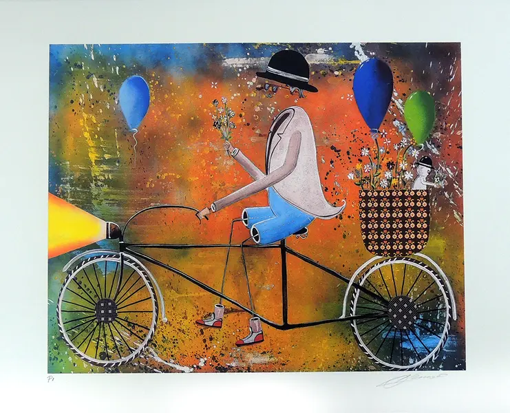 Foto de um(a) ENTREGADOR DE FLORES 50 X 70 CM - Alemão Arte, da categoria de Serigrafia. Serigrafia original póstuma do artista Alemão Arte. Dimensões: Altura: 50 cm Largura: 70 cm Breve biografia do artista:... Vendido no marketplace Trésors.
