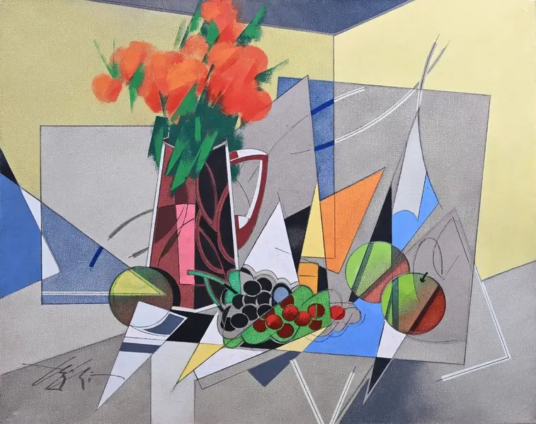Foto de um(a) Henri Carrières, Natureza Morta é óleo sobre tela medindo 50 x 60 cm, assinado à mão e sem moldura, da categoria de Pinturas. Vendido no marketplace Trésors.