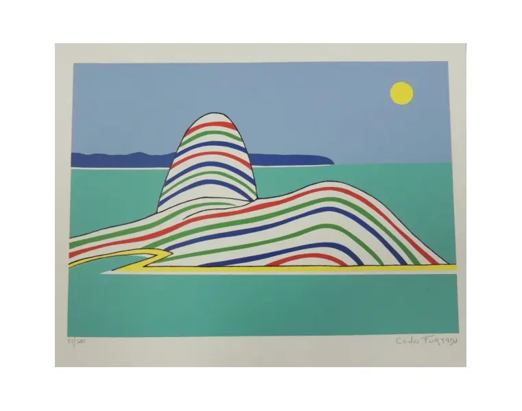Foto de um(a) Pão de Açucar listras color 360 x 38 cm - Carlos Furtado, da categoria de Serigrafia. Serigrafia original póstuma do artista Carlos Furtado. Dimensões: Altura: 360 cm Largura: 38 cm Breve biografia do artista:... Vendido no marketplace Trésors.