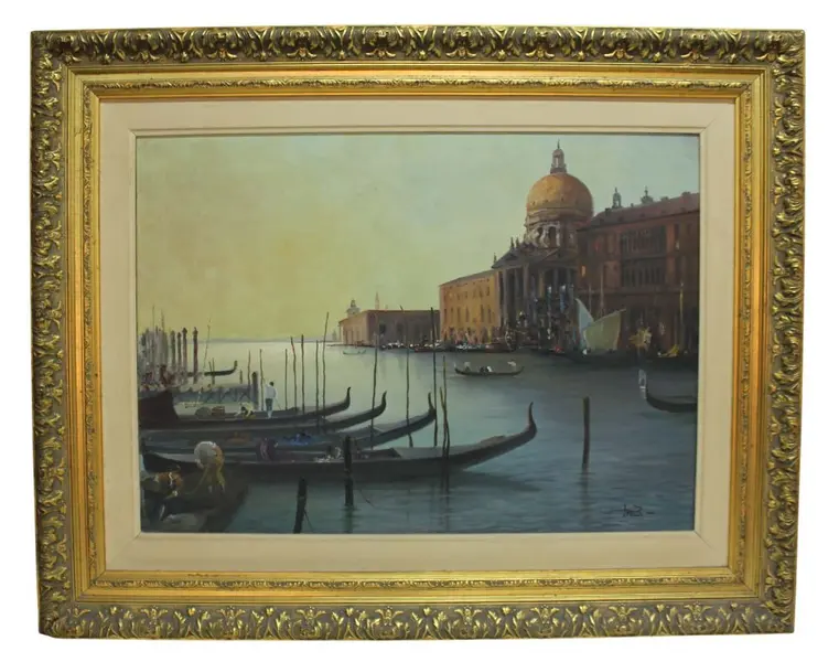 Foto de um(a) Quadro IVO BLASI "CANAL GRANDE" VENEZA, da categoria de Pinturas. IVO BLASI (SP-SP, 1932 ) "CANAL GRANDE" VENEZA - Grande e magnífica pintura, finamente executada em técnica de óleo sobre... Vendido no marketplace Trésors.