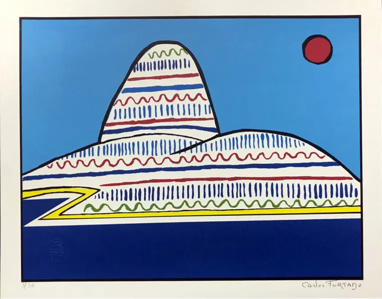 Foto de um(a) Pão de Açucar rendado 30 x 38 cm - Carlos Furtado, da categoria de Serigrafia. Serigrafia original póstuma do artista Carlos Furtado. Dimensões: Altura: 30 cm Largura: 38 cm Breve biografia do artista:... Vendido no marketplace Trésors.