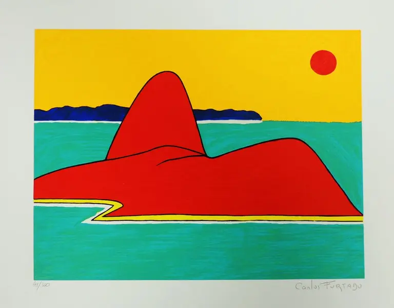 Foto de um(a) Pão de Açúcar Vermelho (35 x 45 cm) - Carlos Furtado, da categoria de Serigrafia. Serigrafia original póstuma do artista Carlos Furtado. Dimensões: Altura: 35 cm Largura: 45 cm Breve biografia do artista:... Vendido no marketplace Trésors.