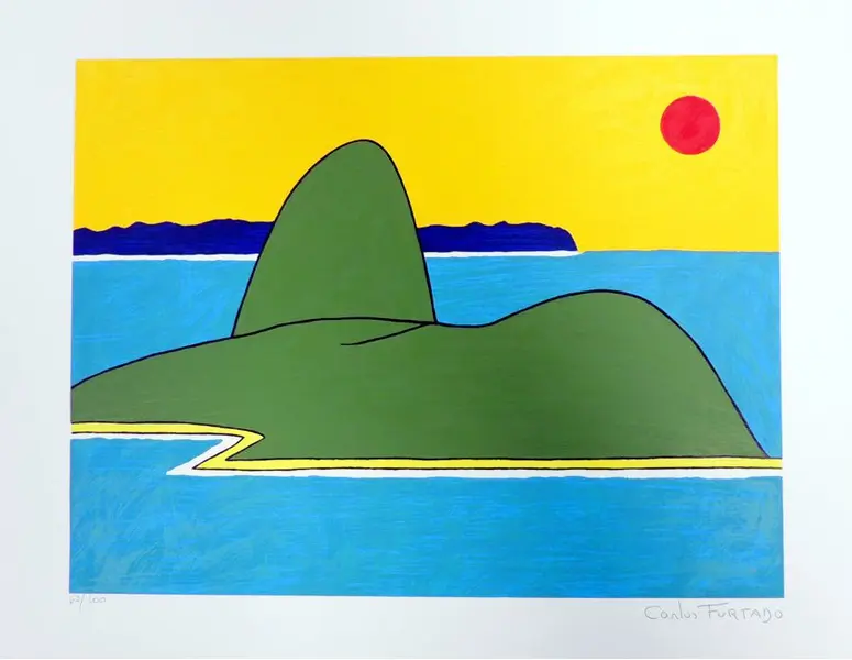 Foto de um(a) Pão de Açucar Green 35 x 45 cm - Carlos Furtado, da categoria de Serigrafia. Serigrafia original póstuma do artista Carlos Furtado. Dimensões: Altura: 35 cm Largura: 45 cm Breve biografia do artista:... Vendido no marketplace Trésors.