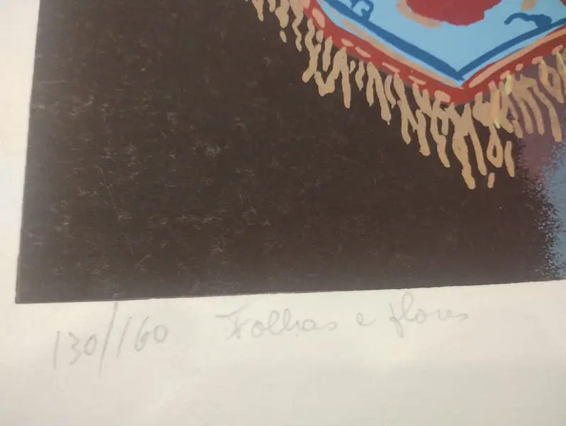 Foto de um(a) Yara Tupynambá - Folhas e Flores - Serigrafia original assinada a mão pela artista, da categoria de Serigrafia. Yara Tupynambá - Folhas e Flores - Serigrafia original assinada a mão pela artista, medindo 70 x 50 cm, sem molduraYara... Mostrado de uma perspectiva diferente. Vendido no marketplace Trésors.