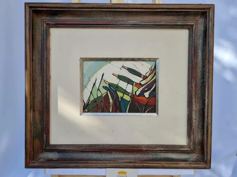 Foto de um(a) Patos - OST - D. Castellano 1989, da categoria de Pinturas. Pintura óleo sob tela, artista D. CASTELLANO, ano 1989. Medindo 16x23cm e 46x52cm. Apresenta pontos com fungo. Mostrado de uma perspectiva diferente. Vendido no marketplace Trésors.