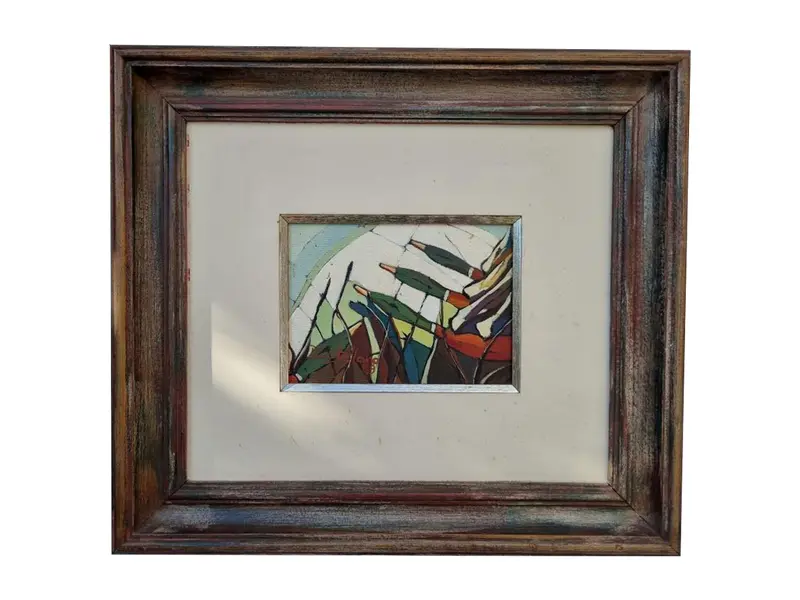Foto de um(a) Patos - OST - D. Castellano 1989, da categoria de Pinturas. Pintura óleo sob tela, artista D. CASTELLANO, ano 1989. Medindo 16x23cm e 46x52cm. Apresenta pontos com fungo. Vendido no marketplace Trésors.