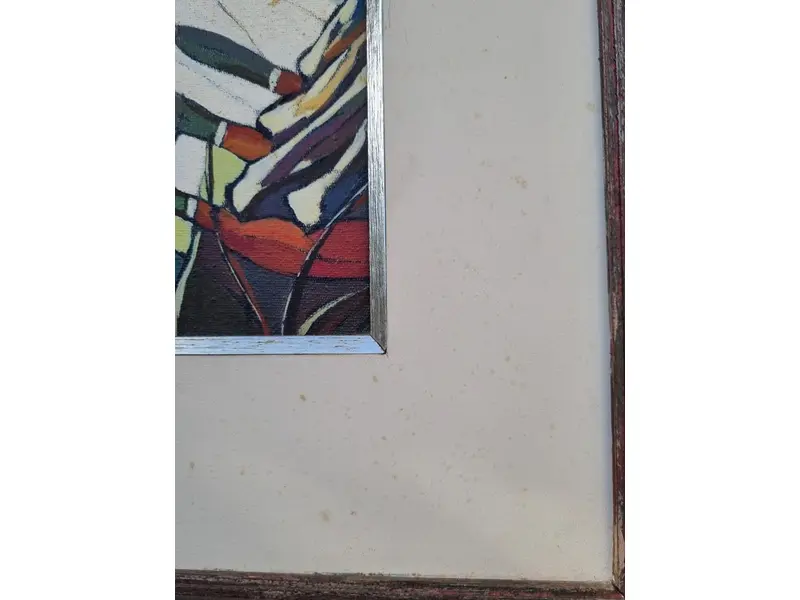 Foto de um(a) Patos - OST - D. Castellano 1989, da categoria de Pinturas. Pintura óleo sob tela, artista D. CASTELLANO, ano 1989. Medindo 16x23cm e 46x52cm. Apresenta pontos com fungo. Mostrado de uma perspectiva diferente. Vendido no marketplace Trésors.