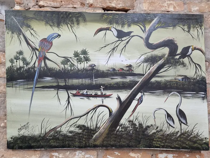 Foto de um(a) Quadro Brasilidade - OST, da categoria de Pinturas. Óleo sobre tela, artista Brasileiro ( Refice-PE) dimensões: 53mL x 71cmA. Mostrado de uma perspectiva diferente. Vendido no marketplace Trésors.