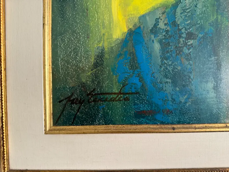Foto de um(a) Ney Tecídio (1929–1988) – Retrato de homem com cachimbo – Óleo sobre tela, da categoria de Pinturas. Obra original do pintor, desenhista e professor brasileiro Ney Tecídio, membro da Academia Brasileira de Belas Artes,... Mostrado de uma perspectiva diferente. Vendido no marketplace Trésors.