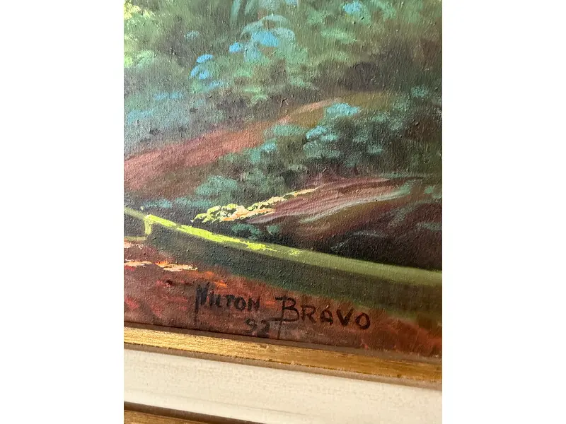 Foto de um(a) O Cristo - Nilton Bravo 1952, da categoria de Pinturas. Óleo sobre tela Nilton Bravo foi um pintor brasileiro conhecido principalmente por suas paisagens do Rio de Janeiro,... Mostrado de uma perspectiva diferente. Vendido no marketplace Trésors.