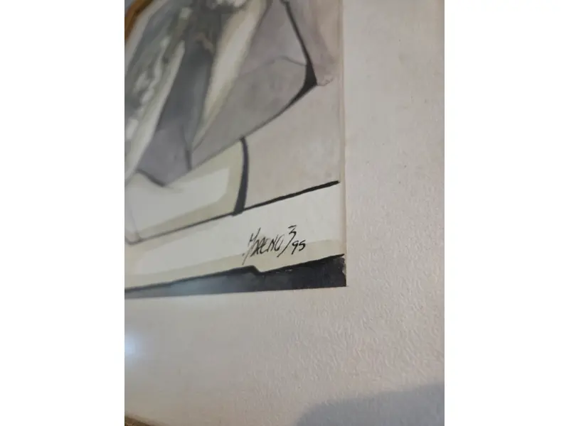 Foto de um(a) Ricardo — Moreno Blanco, da categoria de Pinturas. Este quadro retrata Ricardo em uma composição que explora contrastes sutis entre tons de pele, identidade e expressão. A... Mostrado de uma perspectiva diferente. Vendido no marketplace Trésors.